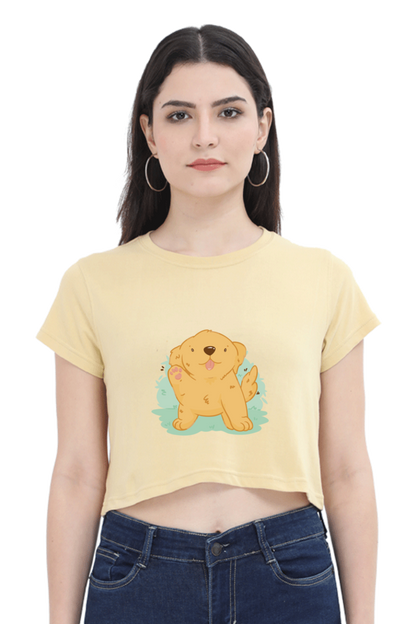 Golden Kawaii Crop Top