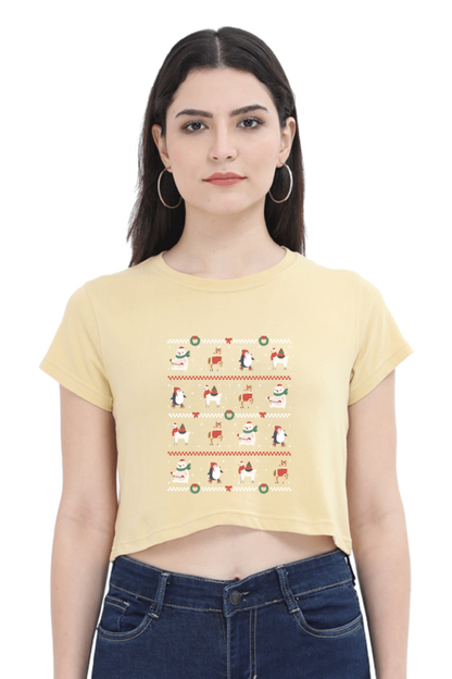 Ugly Sweater Animals Crop Tank