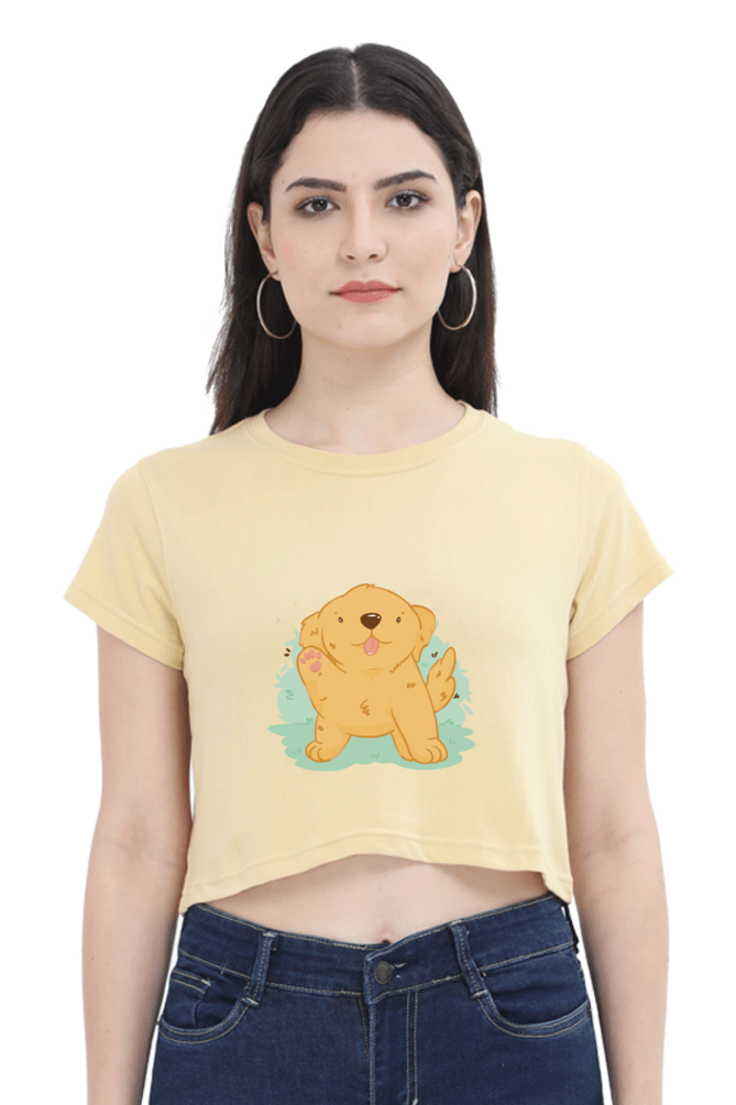 Golden Kawaii Crop Top