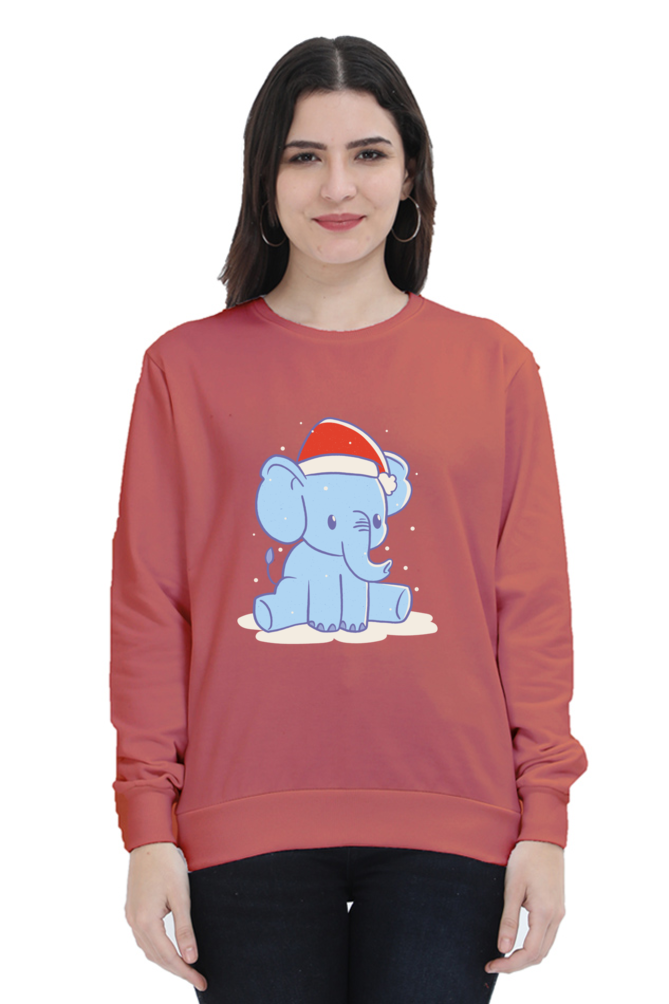 Elephant Christmas Hat Sweatshirt