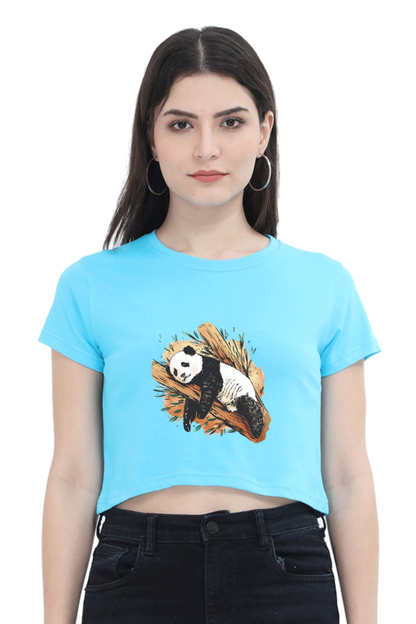 Sleeping Panda Crop Top