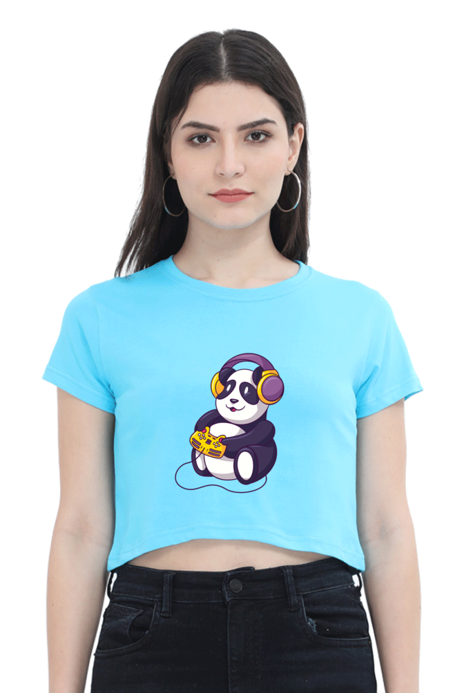 Gamer Panda Crop Top