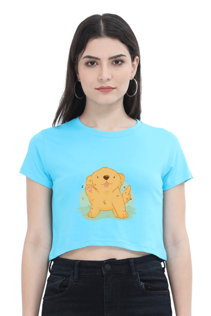 Golden Kawaii Crop Top