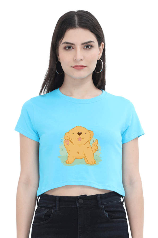 Golden Kawaii Crop Top