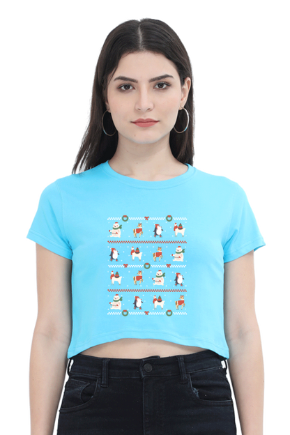 Ugly Sweater Animals Crop Tank