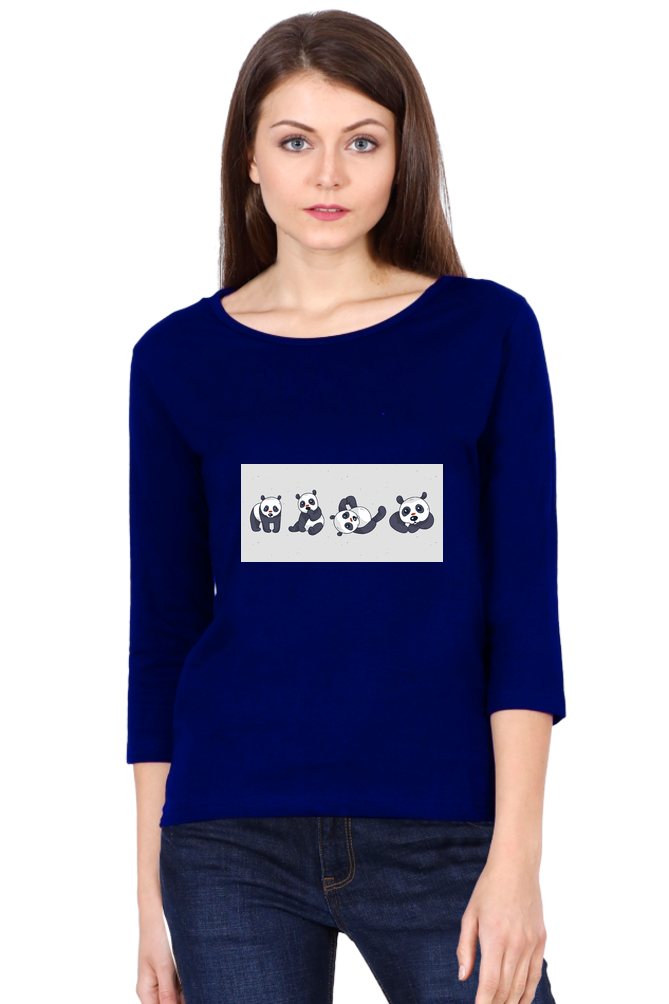 Cute Panda Set Round Neck Full Sleeve