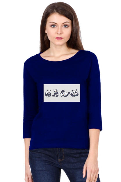 Cute Panda Set Round Neck Full Sleeve