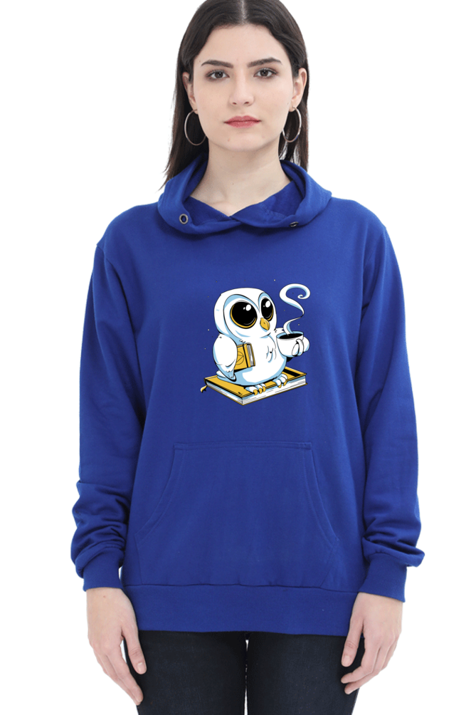 Cute Owl Book Coffee Hooded Sweat Shirt