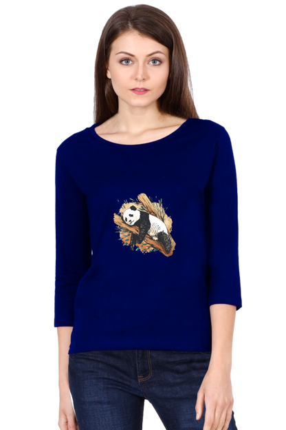 Sleeping Panda Round Neck Full Sleeve