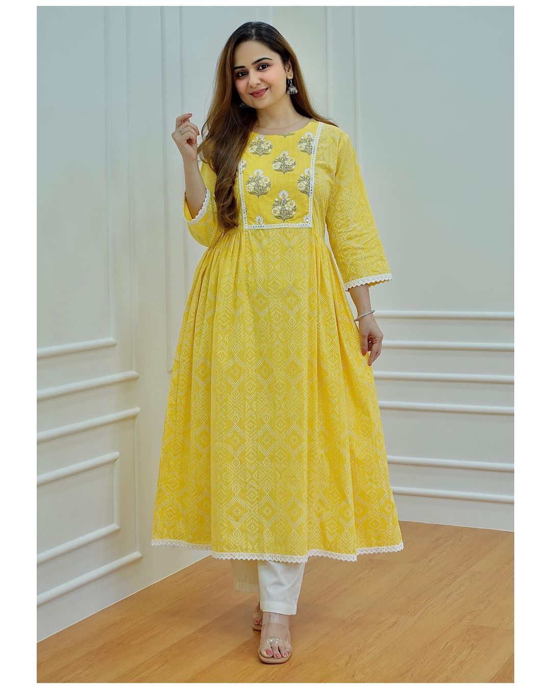 Beautiful Rayon 140  Fabric Anarkali kurti Pant