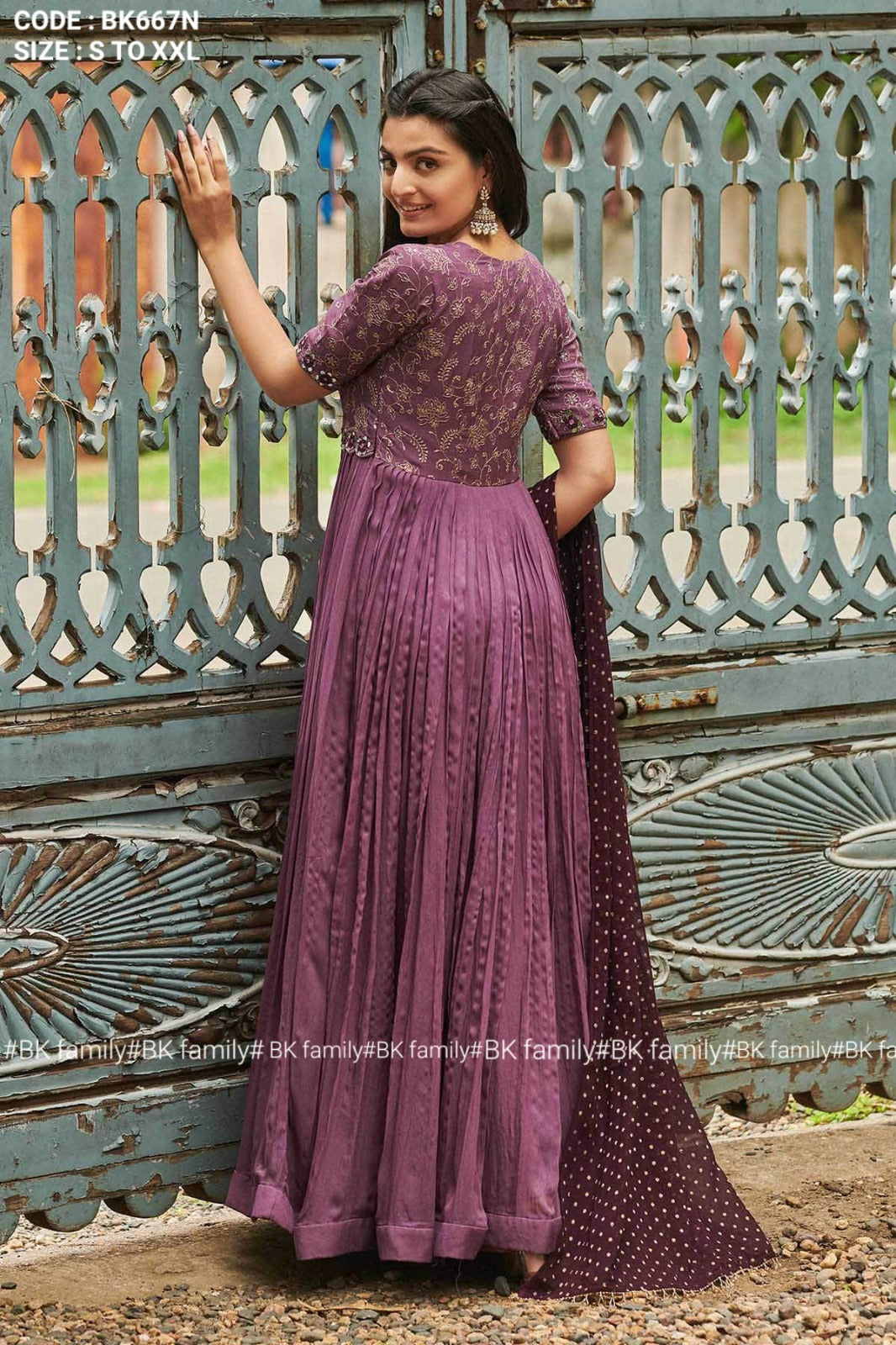 Twilight Anarkali Suit Set in Purple